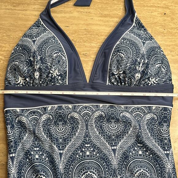 Venus Bohemian One-Piece Swimsuit in Denim Lace Size 12 F12 - Picture 9 of 11